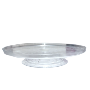 BANDEJA PLASTICA CRISTAL CON PIE BO