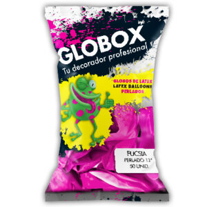 GLOBO LATEX 12" PERLADO FUCSIA GLOBOX X50U
