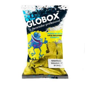 GLOBO LATEX 12" ESTANDAR AMARILLO GLOBOX X50U