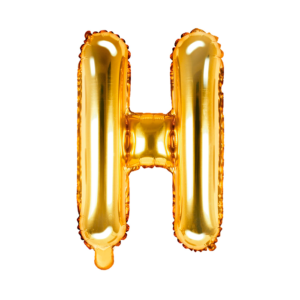 GLOBO MYLAR GRANDE ORO LETRA H 80CM PARTYS