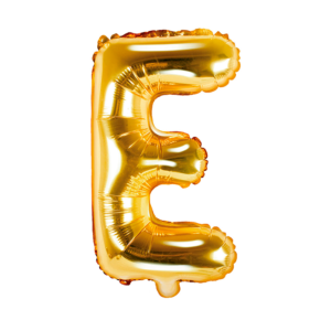 GLOBO MYLAR GRANDE ORO LETRA E 80CM PARTYS