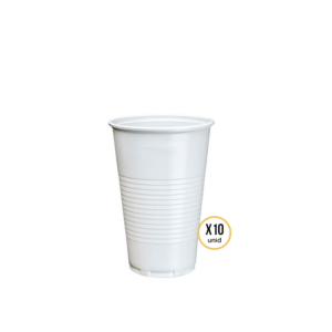 VASO PLAST 330CC BCO KRISX10