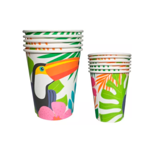 VASO POLIPAPEL PALMAS X6U PARTYS