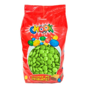 LENTEJA DE CHOCOLATE VERDE CHOOK X500G