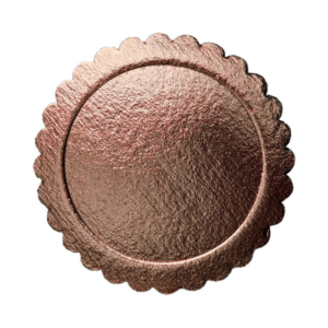 BANDEJA REDONDA BLONDA CARTON NRO 26 ROSA GOLD CF