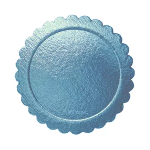 BANDEJA REDONDA BLONDA CARTON NRO 26 CELESTE GOLD CF