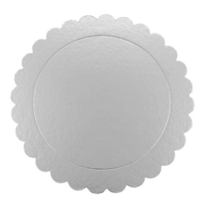 BANDEJA REDONDA BLONDA CARTON NRO 24 PLATA CF