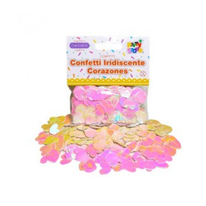 CONFETTI CORAZON IRIDISCENTE PARTYS