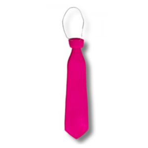 CORBATA PLASTICA NEON ROSA PARTYS