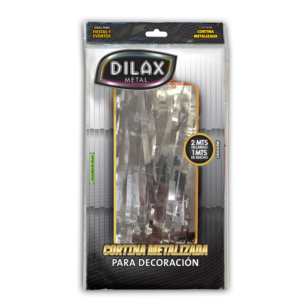 CORTINA METALIZADA PLATA DX