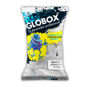 GLOBO LATEX 12" ESTANDAR BLANCO GLOBOX X50U