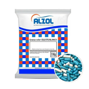 GRANA COMBINADA CELESTE Y BLANCO ALZOL X1KG