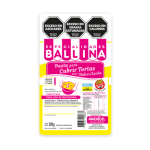 PASTA PARA CUBRIR AMARILLO BALLINA X500G