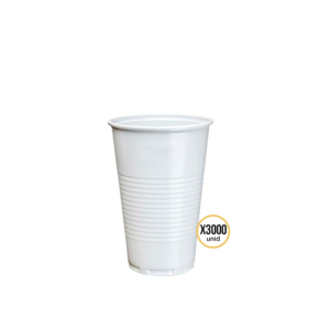 VASO PLASTICO 180CC BLANCO X3000U KRIS