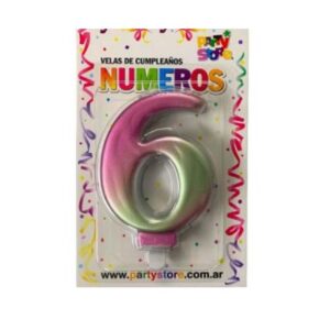 VELA IRIDISCENTE NRO 6 PARTYS VNI6