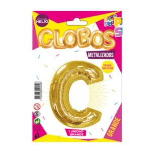 GLOBO MYLAR GRANDE ORO LETRA C 80CM PARTYS