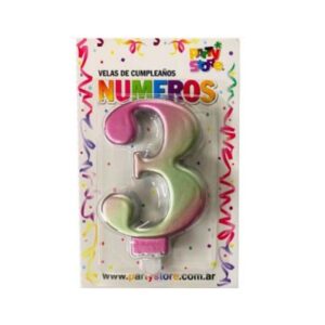 VELA IRIDISCENTE NRO 3 PARTYS VNI3